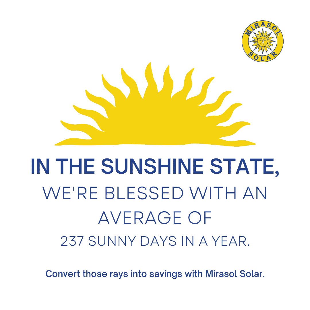 In the Sunshine State, we're blessed with an average of 237 sunny days per year