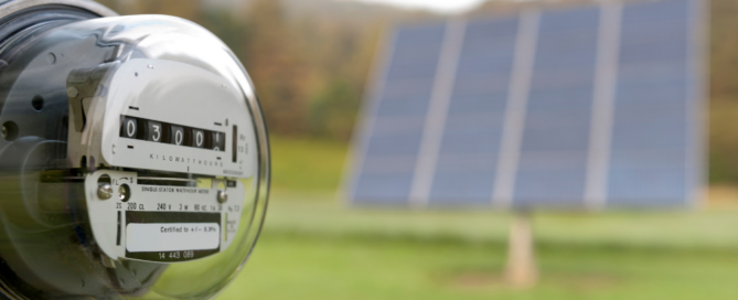 Solar energy meter measuring power from Mirasol Solar’s high-efficiency panels, delivering sustainable energy for homes and businesses.