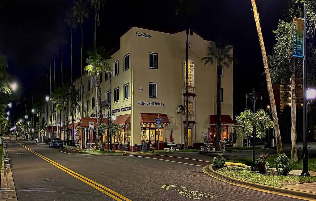 Charlotte County Courthouse in Punta Gorda, Florida, featuring historic architecture with columns and an American flag in front Charlotte County Courthouse in Punta Gorda, Florida, featuring historic architecture with columns and an American flag in front