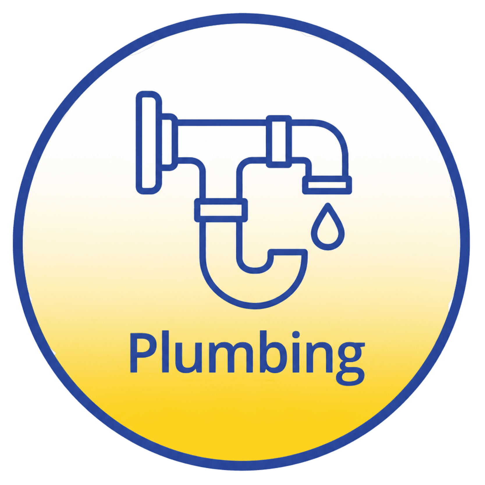 Plumbing icon featuring water pipes and a water droplet, representing residential and commercial plumbing services, water system repairs, and plumbing solutions by Mirasol Solar.